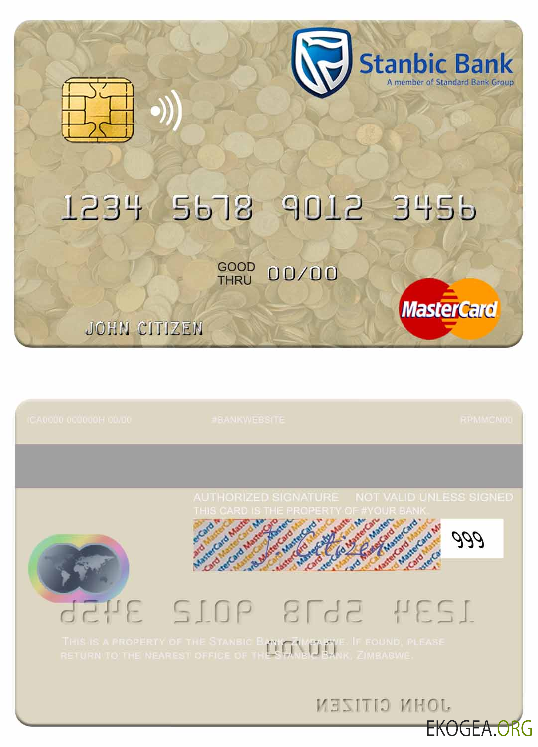 Carte Mastercard de la Stanbic Bank du Zimbabwe